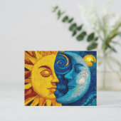 Sun And Moon - Design 1 Feiertagspostkarte (Stehend Vorderseite)