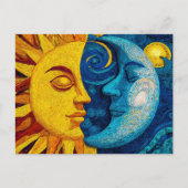 Sun And Moon - Design 1 Feiertagspostkarte (Vorderseite)
