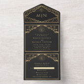 Sun and Moon Elegante Tarot Card Einladung zur Hoc (Innen Boden)