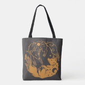 Sun and Moon Golden Wolves Tasche (Rückseite)