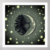 Sun and Moon Graphic Art Poster (Vorne)