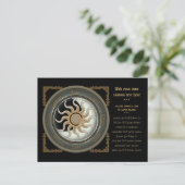 Sun and Moon Pagan Wheel 2012 Kalender Postkarte (Stehend Vorderseite)