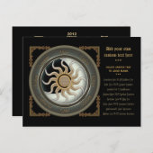 Sun and Moon Pagan Wheel 2012 Kalender Postkarte (Vorne/Hinten)