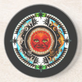 Sun and Moon Space Mandala Getränkeuntersetzer (Vorne)