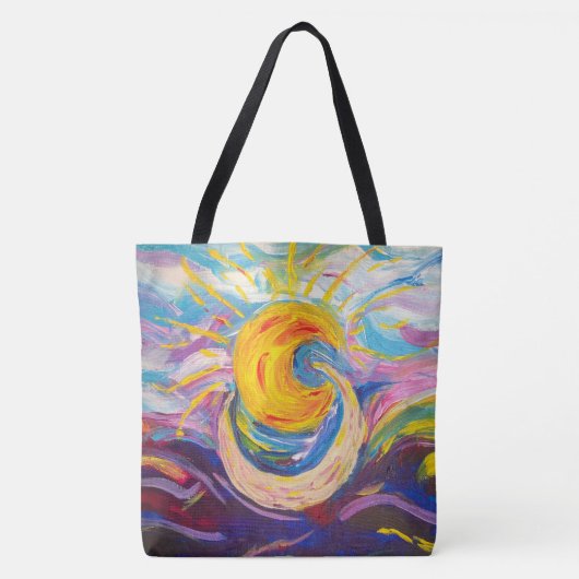 "Sun and Moon" Tote Tasche (groß) (Vorderseite)