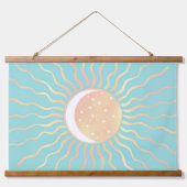 Sun And Moon Wandteppich Mit Holzrahmen (Vorne)