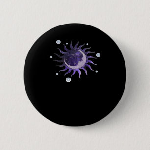 Sun and Moon Whimsigothic Gothic Witchy Hexe Button
