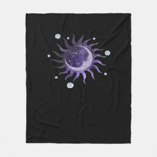 Sun and Moon Whimsigothic Gothic Witchy Hexe Fleecedecke