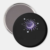 Sun and Moon Whimsigothic Gothic Witchy Hexe Magnet (Vorderseite/Rückseite)
