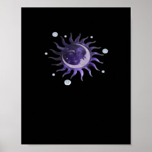 Sun and Moon Whimsigothic Gothic Witchy Hexe Poster