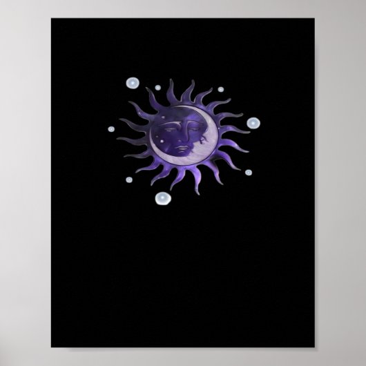 Sun and Moon Whimsigothic Gothic Witchy Hexe Poster (Vorne)