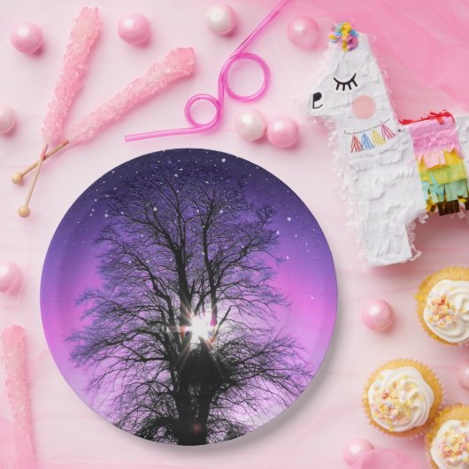 Sun and Stars Tree Lila Sky by Linandara Pappteller (Party)