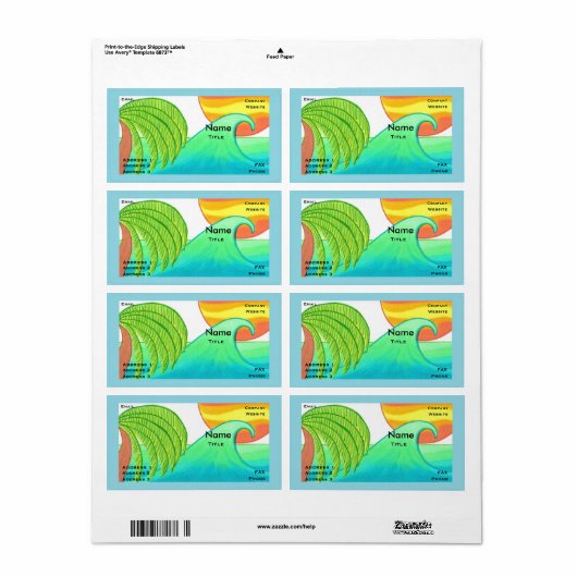 Sun and Surf Business Card Template (Vorne)