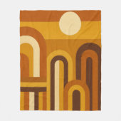 Sun & Arches Mid Century Modern Geometric Design Fleecedecke (Vorderseite)