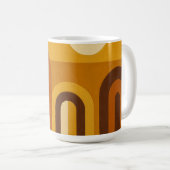 Sun & Arches Mid Century Modern Geometric Design Kaffeetasse (VorderseiteRechts)