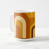 Sun & Arches Mid Century Modern Geometric Design Kaffeetasse (Vorderseite Links)