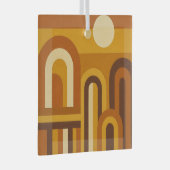 Sun & Arches Mid Century Modern Geometric Design Ornament Aus Glas (Vorderseite Rechts)