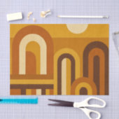 Sun & Arches Mid Century Modern Geometric Design Seidenpapier (Handwerk)