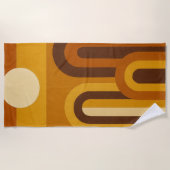 Sun & Arches Mid Century Modern Geometric Design Strandtuch (Vorderseite)