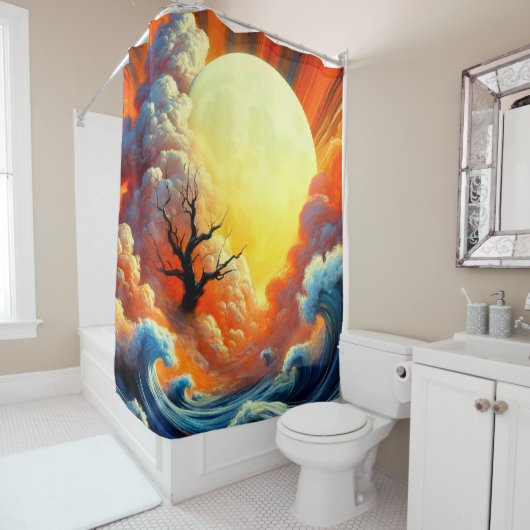 Sun Artwork Duschvorhang (Beispiel)