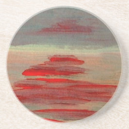 Sun auf dem getränkeuntersetzer