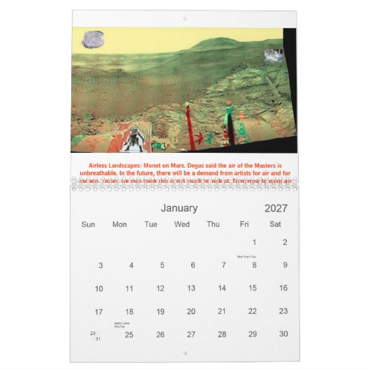 Sun auf der Wand, Sun auf der Wand, Sprünge in… Kalender (Jan 2027)