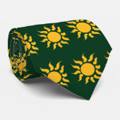 Sun auf Green Neck Tie Krawatte (Gerollt)
