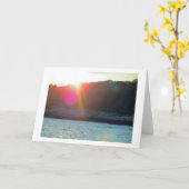 Sun-Aufflackern auf Wasser-Raum-Gruß-Karte Karte (Gelbe Blume)