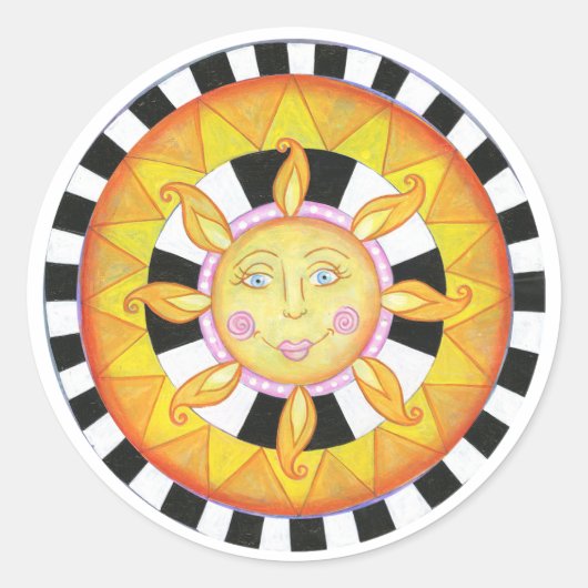 Sun-Aufkleber Runder Aufkleber (Vorderseite)