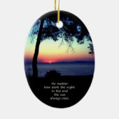 Sun Aufstiege immer Keramik Ornament (Hinten)