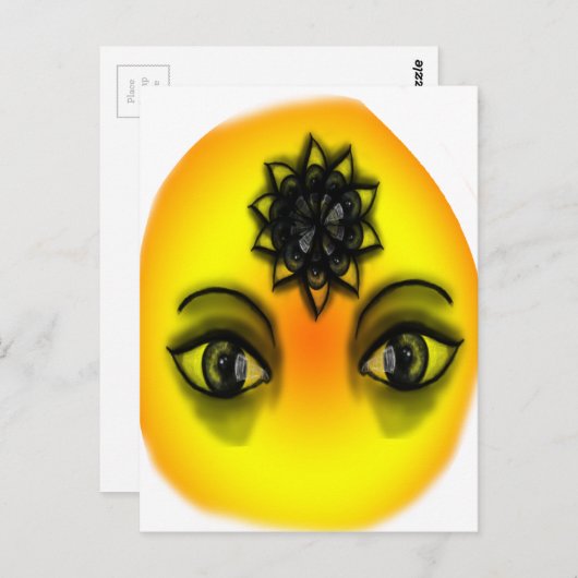 Sun Augen Postkarte (Vorne/Hinten)