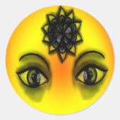 Sun Augen Runder Aufkleber (Vorderseite)