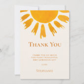 Sun Baby Dusche Danke Karte (Vorderseite)