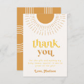 Sun Baby Dusche Danke Karte | Sun Vielen Dank (Vorne/Hinten)