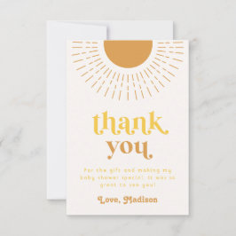 Sun Baby Dusche Danke Karte | Sun Vielen Dank