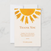 Sun Baby Dusche Dankeskarte (Vorderseite)