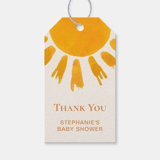 Sun Baby Dusche Geschenkanhänger (Vorderseite)