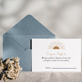 Sun baby dusche Rustic Diaper Raffle Einladung