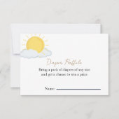 Sun baby dusche Rustic Diaper Raffle Einladung (Vorderseite)