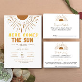 Sun baby Dusche Rustikales Menü Menükarte