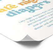 Sun Baby Dusche Spate Night Diapers Zeichen Poster (Ecke)