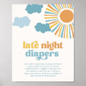 Sun Baby Dusche Spate Night Diapers Zeichen Poster (Vorne)