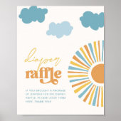 Sun Baby Dusche Windeln Raffle-Zeichen Poster (Vorne)