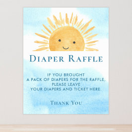 Sun Baby Dusche Windeln Raffle-Zeichen Poster