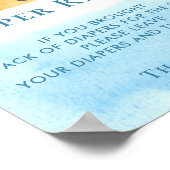 Sun Baby Dusche Windeln Raffle-Zeichen Poster (Ecke)