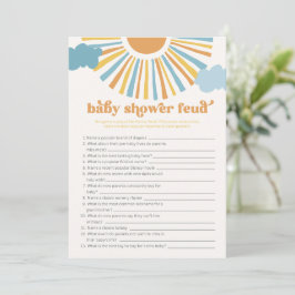 Sun Baby Showdusche Feud Game Card Einladung