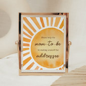 Sun Baby Shower Envelope Station Poster