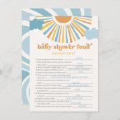 Sun Baby Shower Feud Game Answer Card Einladung (Vorne/Hinten)