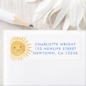 Sun Baby Shower Return Address (Insitu)