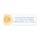 Sun Baby Shower Return Address (Vorne)